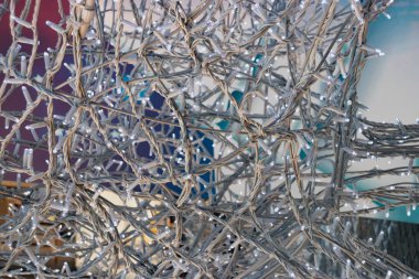 Parlak bir süs. Şenlik süslemeleri. LED ışıklar. 