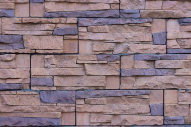 Renkli taş kiremitler, doku tuğla duvar arkaplanı.