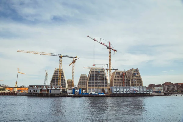 Copenhagen Denmark March 2022 Construction Apartment Buildings Seashore — Stock Photo, Image