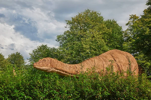 Brontosaurio Gigante Zoológico Danés Parece Uno Real — Foto de Stock