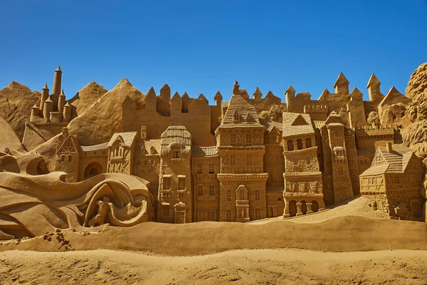 Sondervig Denmark June 2022 International Sand Sculpture Festival — Stock Photo, Image