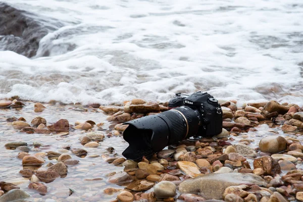 Rayong Thailand May 2017 Unidentified Photographer Demo Waterproof Dslr Camera — Stock Photo, Image