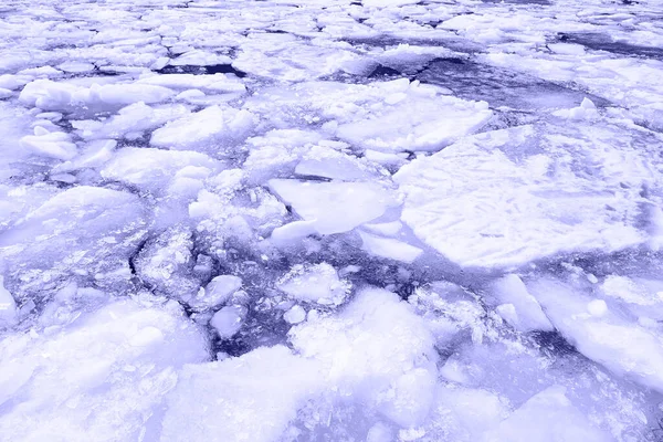 Eisbeschaffenheit Trendiger Violetter Farbe Natürlicher Winterhintergrund Sehr Peri Farbe Des — Stockfoto