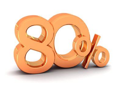 yüzde 80'i indirim sembolü