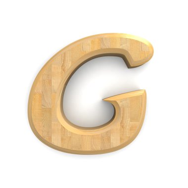 3D ahşap harf g.
