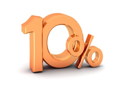 yüzde 10 indirim sembolü