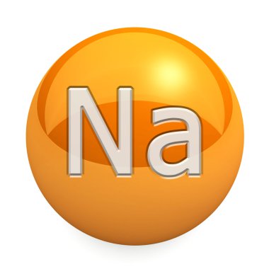 3D kimyasal element Na