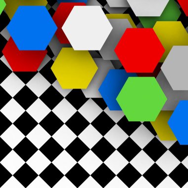 Altıgen kartları. poligonal boş geçmiş.