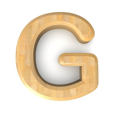3D ahşap harf g.
