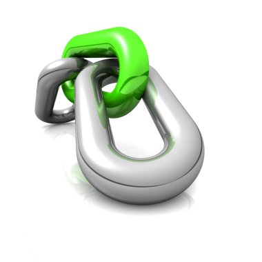 3D zincir krom çapraz güvenlik metal.