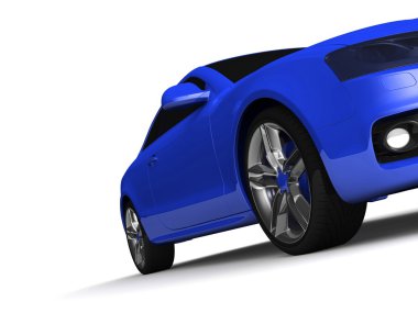 beyaz arkaplandaki araba