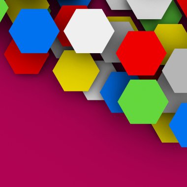 Altıgen kartları. poligonal boş geçmiş