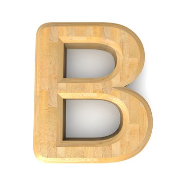 3D ahşap mektup b.