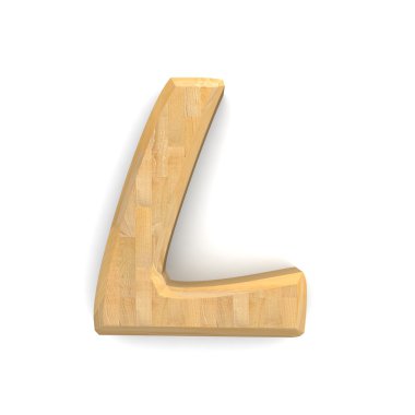 3D ahşap harf l.