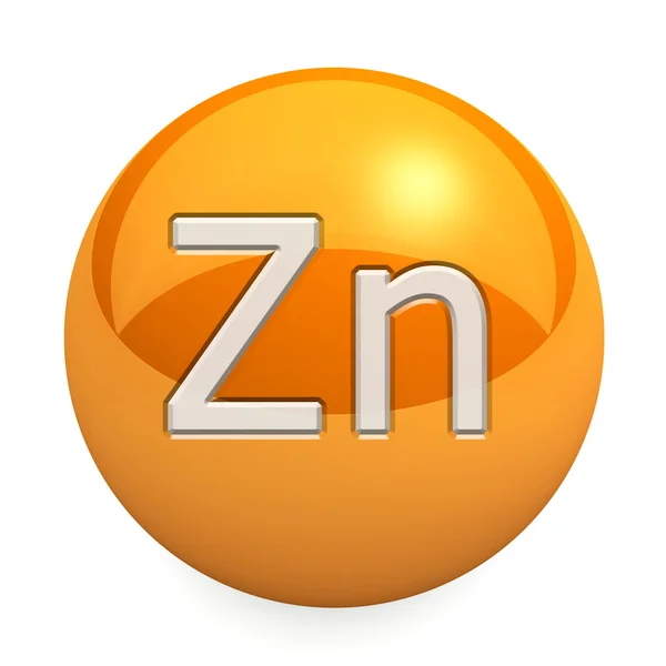 3D kimyasal element Zn — Stok fotoğraf