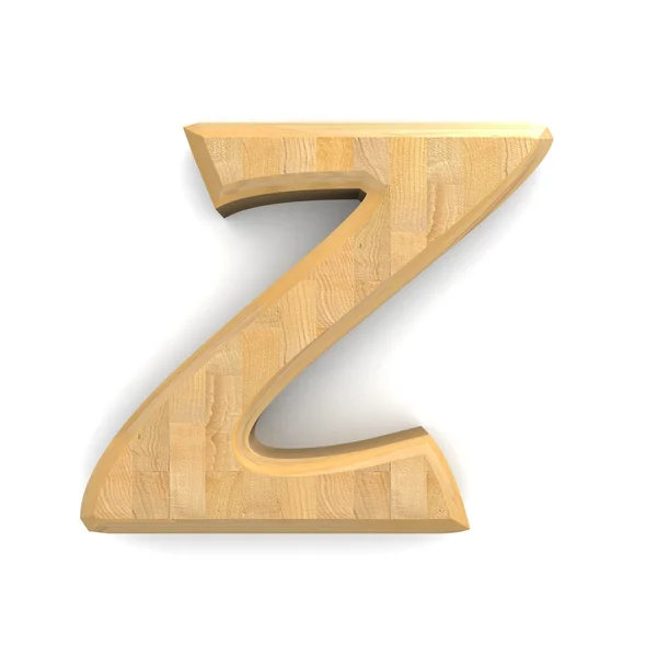 3d lettera di legno Z . — Foto Stock