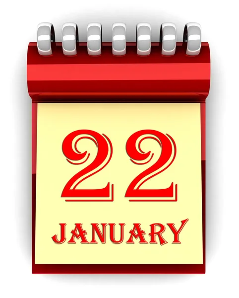 3d calendário colorido com datas — Fotografia de Stock