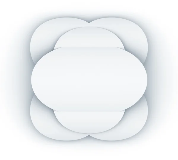 White ellipse banner — Stock Photo, Image