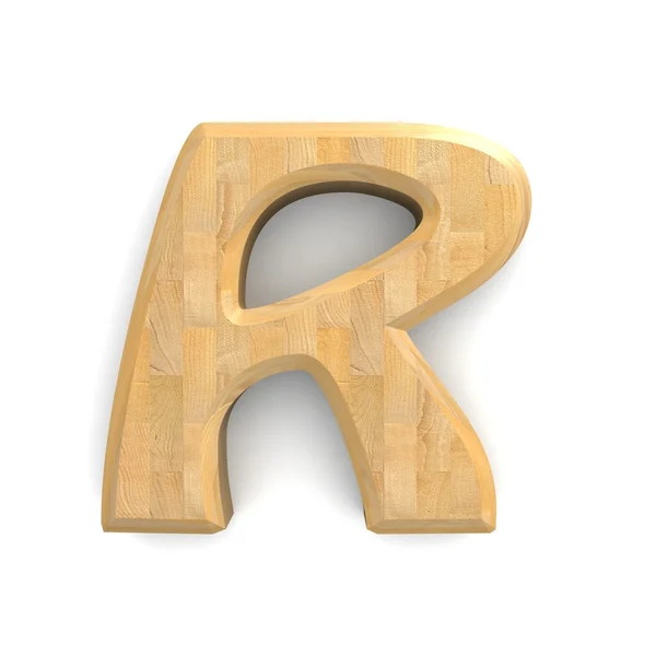3d lettera di legno R  . — Foto Stock