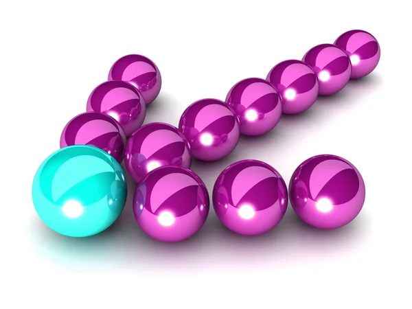 Shiny arrow of the balls — Stock Photo, Image