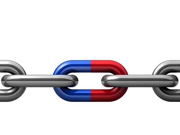 Abstract 3D illustration of a single chain link — Stock Photo, Image