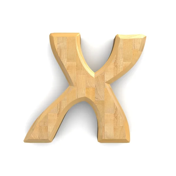 3d wooden letter X — Stock Photo, Image