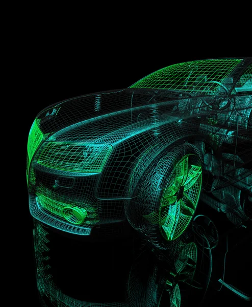 Karanlık bir arka plan rengine araba