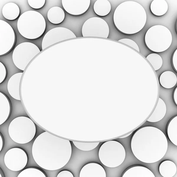 抽象的な円形の背景に白い楕円バナー — ストック写真