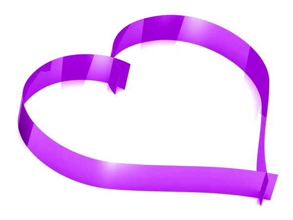 Heart a purple tape — Stock Photo, Image