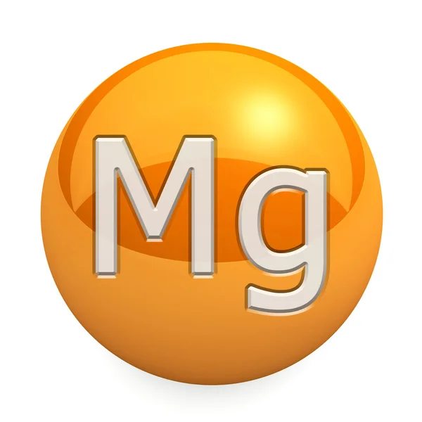 3D pierwiastek chemiczny Mg — Zdjęcie stockowe