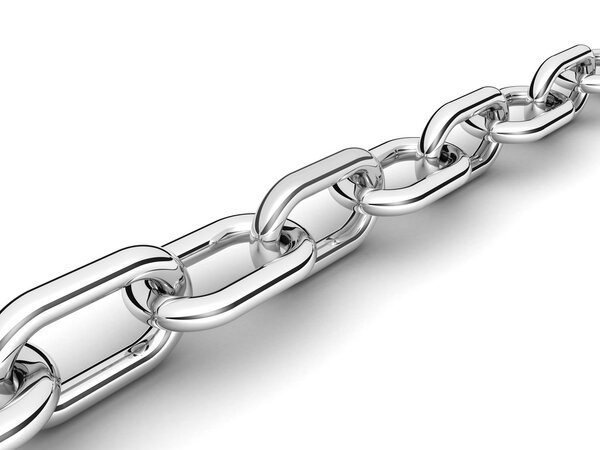 Абстрактная трехмерная иллюстрация одного звена цепи
