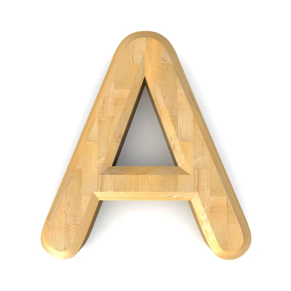 3d lettera di legno A . — Foto Stock