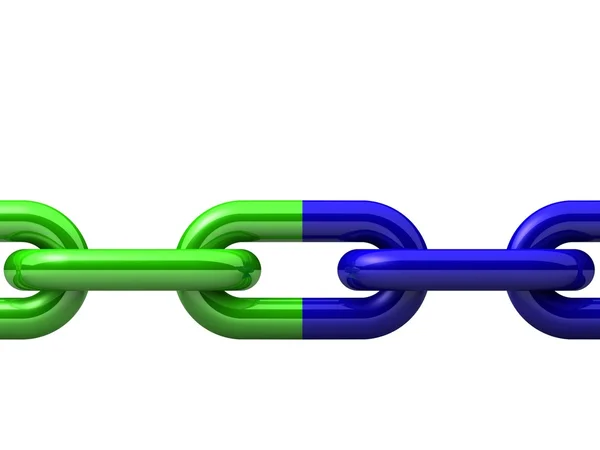 Abstract 3D illustration of a single chain link — Stock Photo, Image