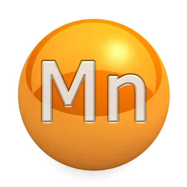 3D chemical element Mn — Stock Photo, Image