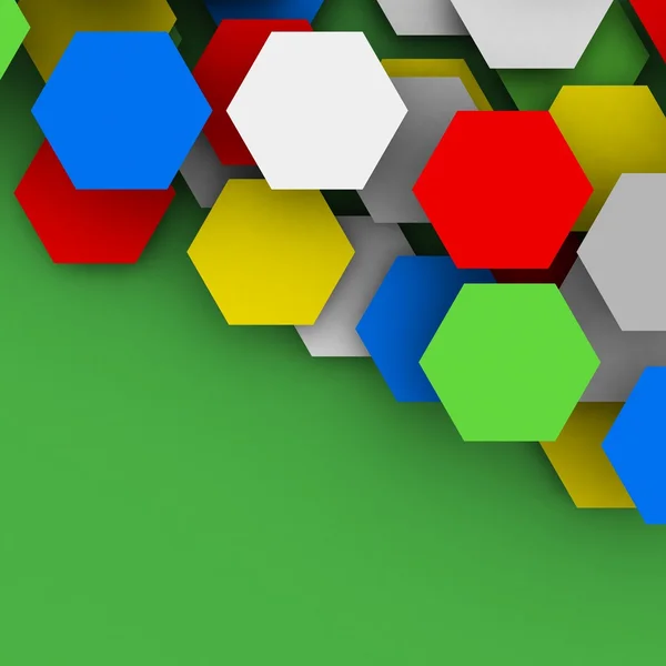 Hexagonal cards. polygonal blank background. — Stock Photo, Image