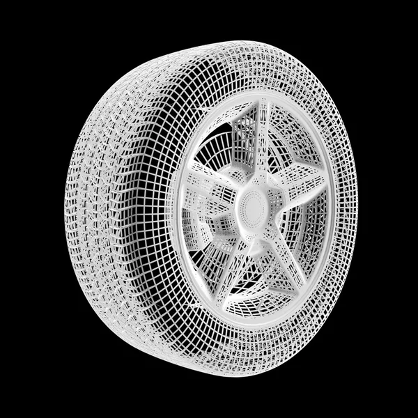 3D tekerlek modeli — Stok fotoğraf