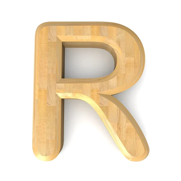3d lettera di legno R  . — Foto Stock