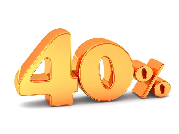 40 százalék kedvezményt szimbólum — Stock Fotó