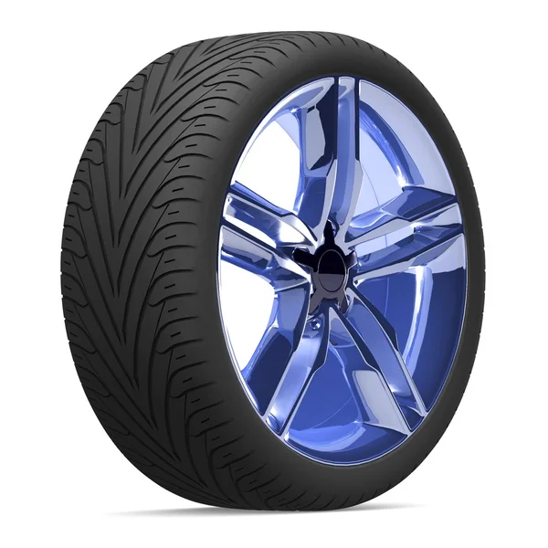 tekerlek üzerinde beyaz izole