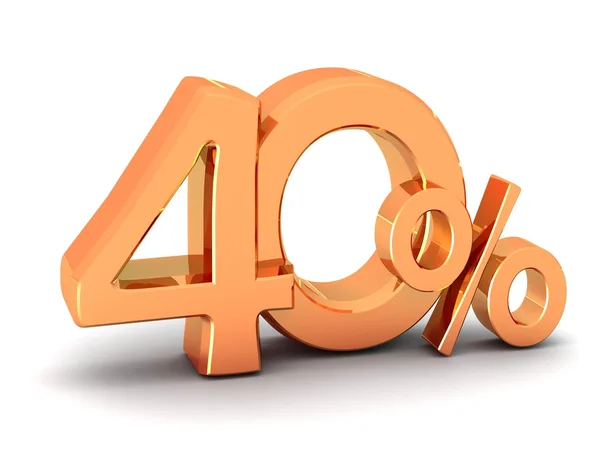 40 percent discount symbol — Stock Photo, Image