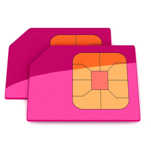 Double phone SIM cards — Stock Photo, Image