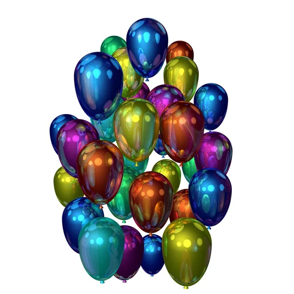 Color flying balloons — Stock Photo, Image