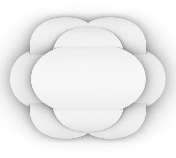 White ellipse banner — Stock Photo, Image