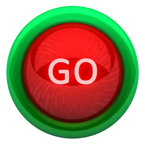 3d Go icon — Stock Photo, Image