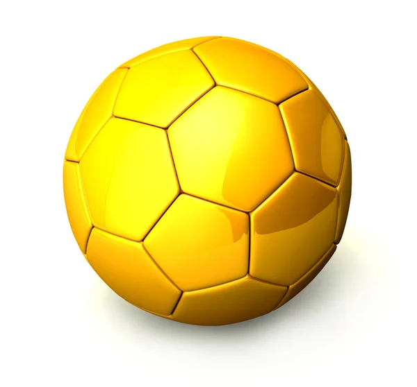 3D χρυσή μπάλα (μπάλα ποδοσφαίρου) — Φωτογραφία Αρχείου