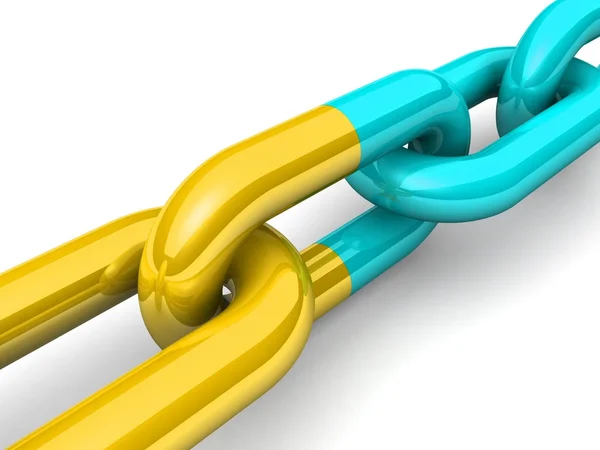 Abstract 3D illustration of a single chain link — Stock Photo, Image