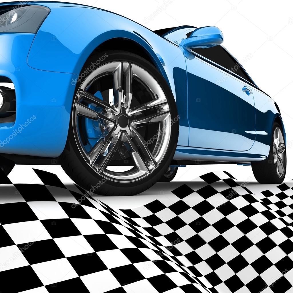 Car with flag Stock Photo by ©Best3d 51180183