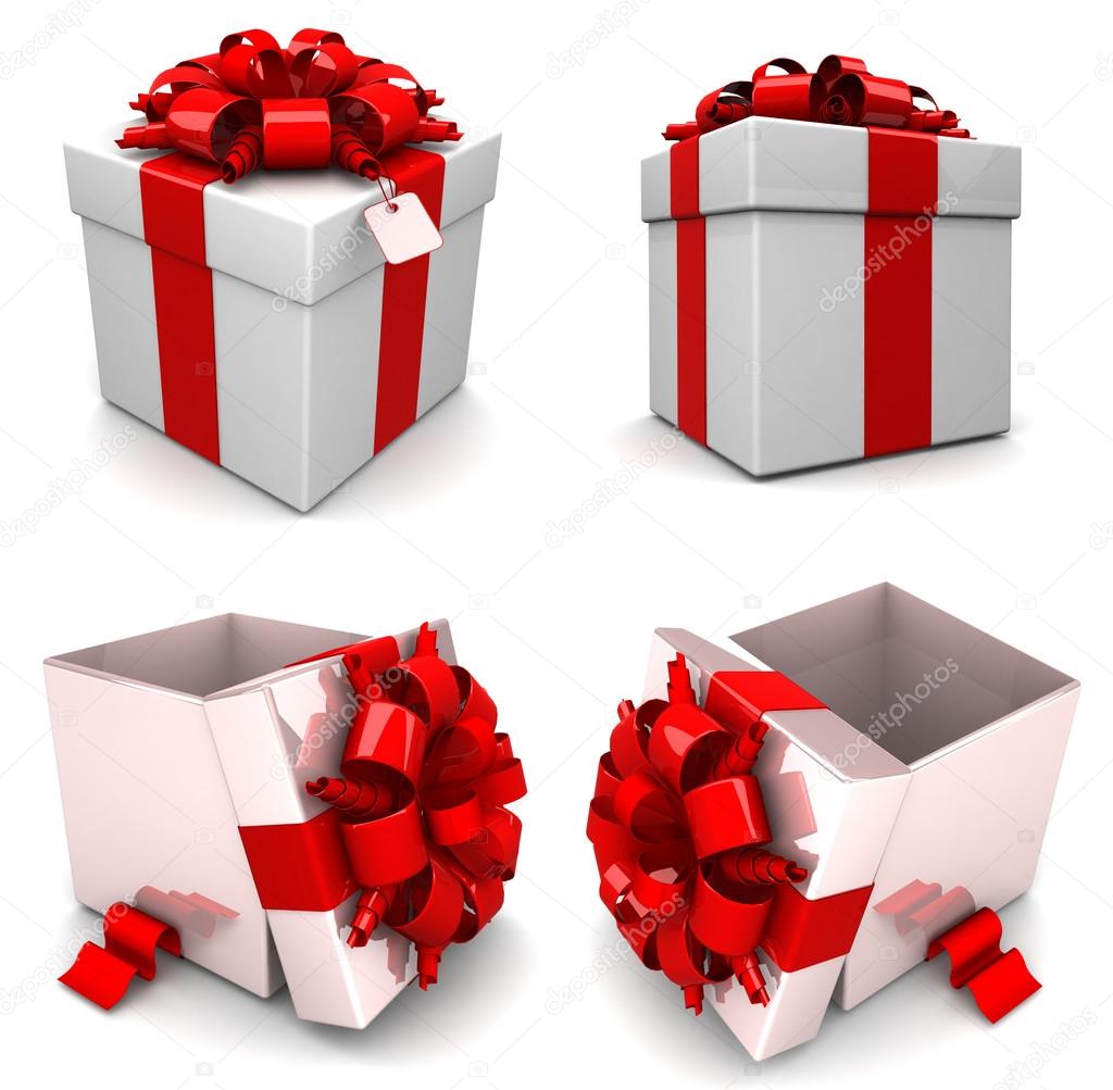 Gift boxes, with ribbon Stock Photo by ©Best3d 51182687