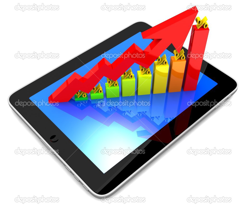 Color graph going up — Stock Photo © Best3d #51183535