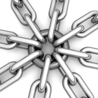3D zincir krom çapraz güvenlik metal.